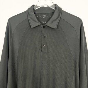 Nike Golf Performance Polo Men's Size XL Charcoal Long Sleeve Moisture-Wicking